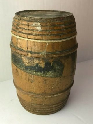 Vintage Oak Wood Barrel Tobacco Cigar Box Michigan