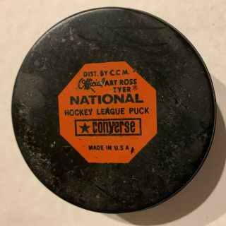 Vintage NHL York Islanders Hockey Puck ART ROSS TYER Converse National LEAG. 2