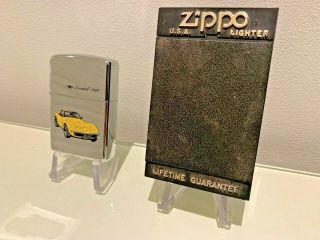 Zippo 1993 - Hi Polish Zippo 1969 Yellow Chevrolet Corvette