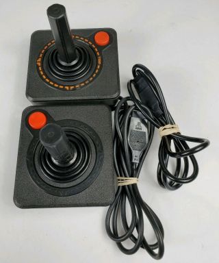 Vintage Oem Atari 2600 7800 Controllers Set Of Two (2) &