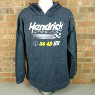 Hendrick Motorsports Hoodie Sweatshirt Gray Men 