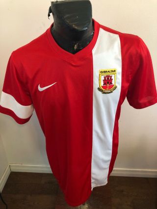 Mens Large Nike Soccer Football Futbol Jersey Gibraltar