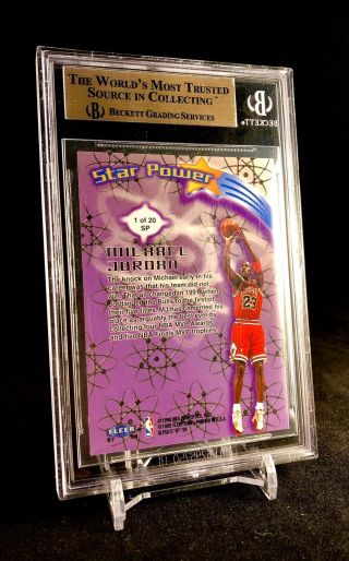 1997 - 98 Ultra Star Power Michael Jordan BGS 9.  5 True GEM Chicago Bulls 2