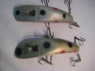 2 - U20s - 1 Silver & 1 Gold With Dots - Helen Flatfish Lures - 4 Trebles