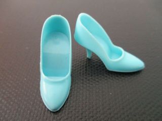 Vintage Mod Barbie 1804 Knit Hit Shoes Light Blue Closed Toe Japan Heels