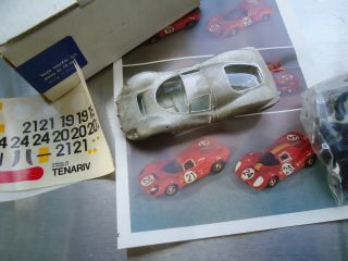 Vintage Tenariv Ferrari P4 1967 24h Le Mans 1/43 Race Car Model Miniatures