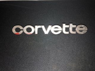 1980 - 1982 Corvette Vintage 14016100 Rear Bumper Corvette Plate Emblem 1981