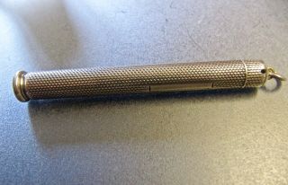Antique Sterling Silver Barleycorn Pen/pencil Combination Top Ring