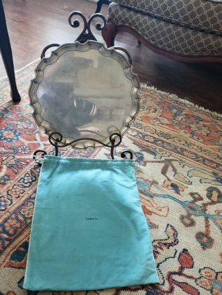 Tiffany & Co London Sterling Silver 24072 14 " Tray Platter Chippendale W/bag