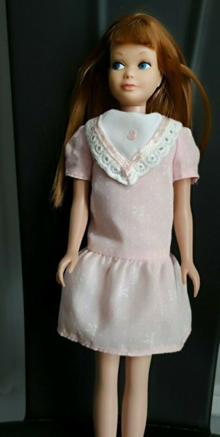 Vintage Skipper Doll Red Hair With Pink Dress Mattel Barbie Family