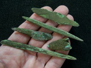 5 Authentic Old Copper Culture Artifacts From Vilas County,  Wisconsin