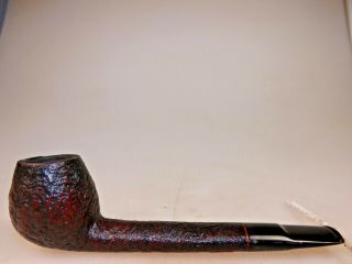 W.  O.  Larsen Hand Made Canadian Blasted Craggy Briar Pipe Made In Denmark Ebonite