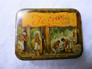 Vintage 1930 Texide Latex Condoms Water Cured Prophylactic Tin