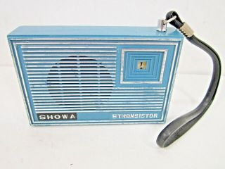 Vintage Showa 6 Transistor Radio Powder Blue Color Not Made In Japan