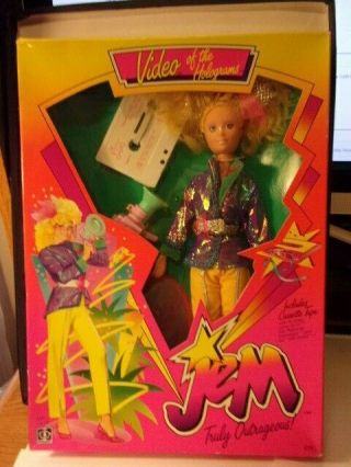Hasbro Jem Video Of The Holograms Doll With Cassette Tape Nrfb 1986