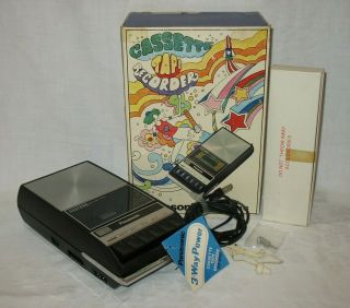 Vintage Panasonic Rq - 309s Portable Cassette Tape Player Recorder Box & Tag