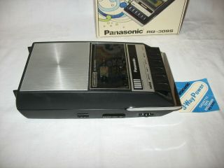 VINTAGE PANASONIC RQ - 309S PORTABLE CASSETTE TAPE PLAYER RECORDER BOX & TAG 3