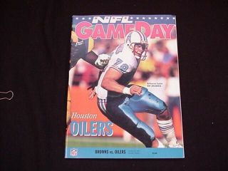 12 - 20 - 1992 Houston Oilers - Cleveland Browns Nfl Football Program - Gameday