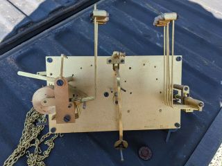 Antique Urgos Grandfather Clock Movement Chain Driven Parts