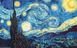 Vincent Van Gogh The Starry Night Vintage Americana Art Photo Print 11x17 060
