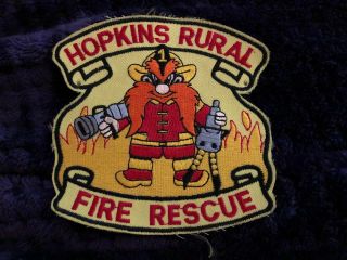 Vintage Hopkins Rural Fire Rescue Department Nc Yosemite Sam Usa 4x4 Inches