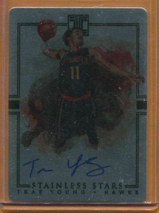 Trae Young 2018 - 19 Impeccable Stainless Stars Rc Auto Metal /99