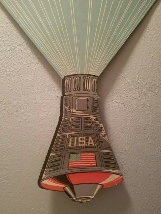 Vintage Space Shuttle Parachute Capcule Kraft Advertisement Sign Store Display