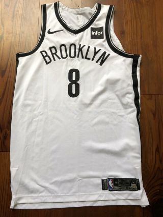 Spencer Dinwiddie Brooklyn Nets 2017 - 18 Game Worn 8 Nba Jersey Steiner Loa