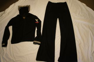 Vintage Ww2 Dragon Liberty Cuff Wool Navy Crackerjack Sailor Uniform Suit Pants