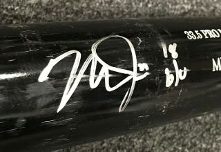 Mike Trout Signed 2018 Game Bat AUTO Uncracked 33 