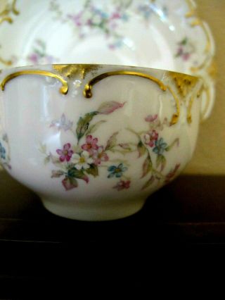 Vintage Victorian Eggshell Porcelain Haviland Limoges Tea Cup/Saucer 2