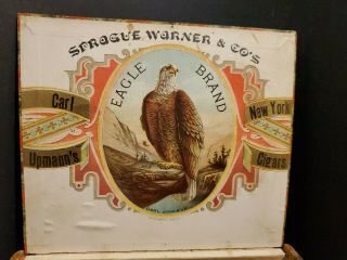 Eagle Brand 100 Count Cigar Box Carl Upmann ' s Revenue Tax Stamp Series of 1883 2