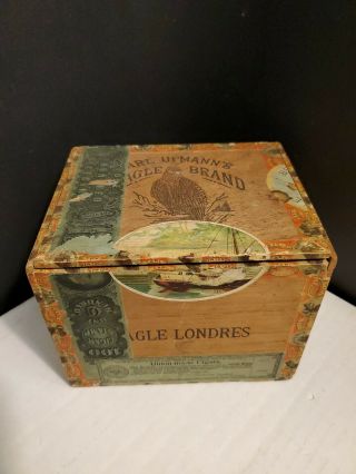 Eagle Brand 100 Count Cigar Box Carl Upmann ' s Revenue Tax Stamp Series of 1883 3
