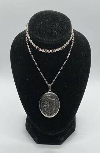 Vintage Sterling Silver 925 Necklace With Locket Pendant