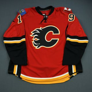 2010 - 11 Freddy Modin Calgary Flames Game Worn Hockey Jersey Reebok Meigray