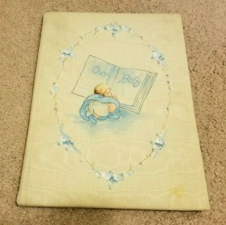 Vintage Baby Book Photo Album Firsts Poetry