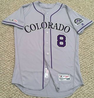 FUENTES size 44 8 2019 COLORADO ROCKIES game JERSEY team issued MLB HOLO 2