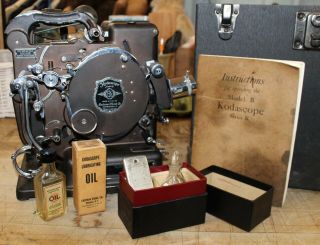 Kodascope Model B Series K Antique Kodak Projector Camera W/orig Box & Contents