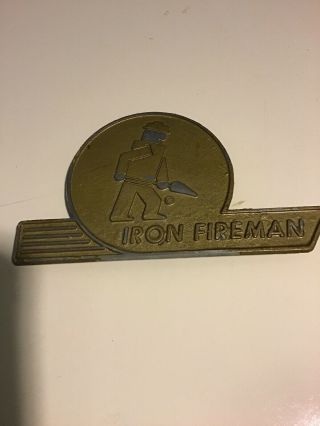 Vintage Iron Fireman Furnace Emblem