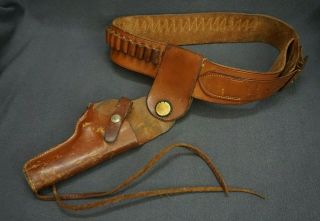 Vintage Western Style Leather The George Lawrence Co Holster & Belt