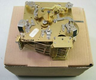 Vintage Howard Miller 1050 - 020 Chime Mantel Wall Clock Movement Parts W/ Box