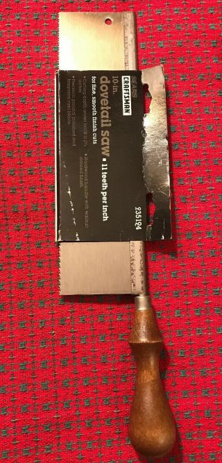 Vintage Craftsman 10 " Dovetail Saw No.  9 - 35194 Made In Usa.  Old Stock