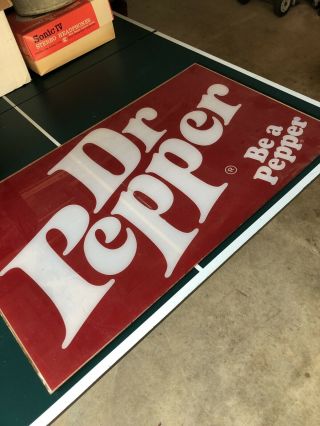 Vintage Dr Pepper Sign Old Store Soda Advertisement Antique Rare Be A
