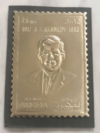 Vintage Rare John F.  Kennedy Gold Foil Stamp Jfk President Us Politics Political