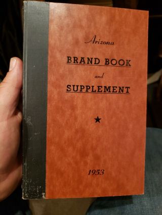 1953 Old Antique Arizona Brand Book And Supplement Cows Horse Livestock Cowboy 2