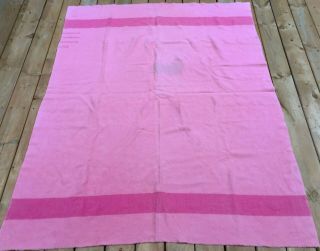 Vintage Pink Hudson Bay 3.  5 Point Wool Blanket 56 X 76