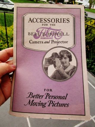 1927 Vintage Booklet: Accessories For Bell & Howell Co.  - Cameras And Projectors