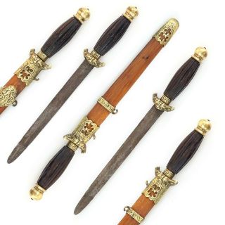 Antique Chinese Shuangshou Jian Dagger Sword Knife,  Qing Dynasty
