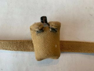 Vintage Hasbro Japan 1960 ' s GI Joe 1st Issue Canteen with Web Belt and Holder 2