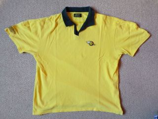 Jordan Grand Prix Yellow Polo Shirt - Vintage 1990 